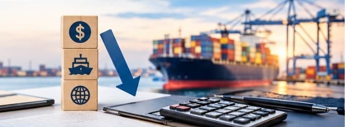 Freight forwarder reviewing ways to reduce international shipping costs